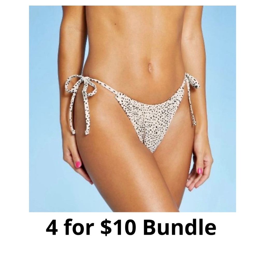 Xhilaration Polka Dot Scoop String Bikini Bottom